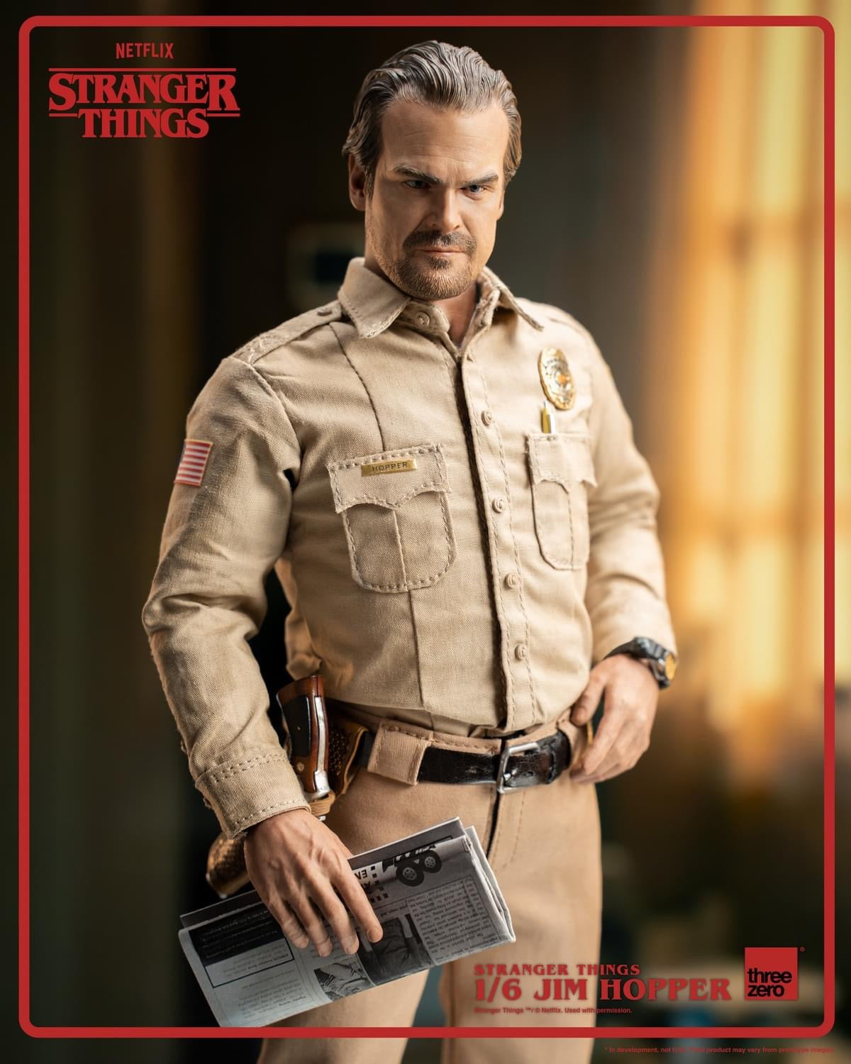 Preventa Figura Jim Hopper - Stranger Things marca Threezero 3Z0515 escala 1/6