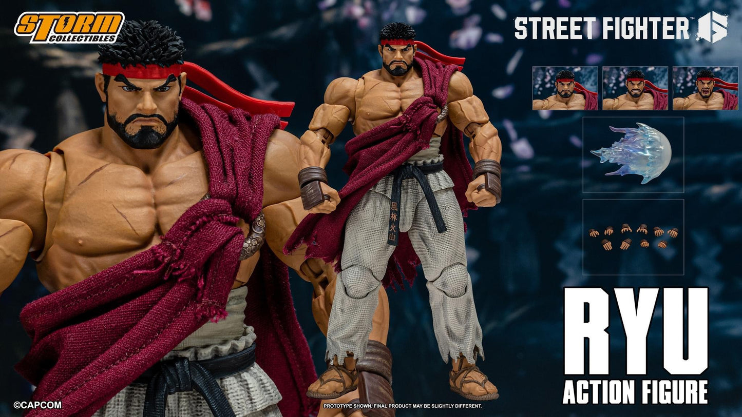 Preventa Figura RYU - Street Fighter 6 marca Storm Collectibles escala pequeña 1/12