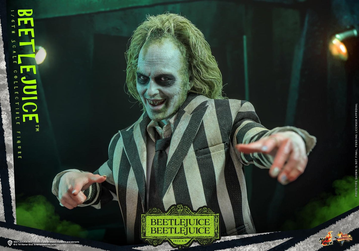 Preventa Figura Beetlejuice marca Hot Toys MMS767 escala 1/6