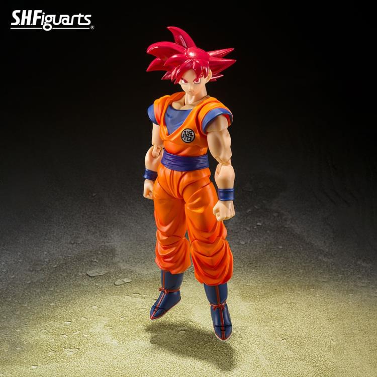 Preventa Figura Super Saiyan God Goku (Saiyan God of Virtue) - Dragon Ball Super - S.H.Figuarts marca Bandai Spirits escala pequeña 1/12