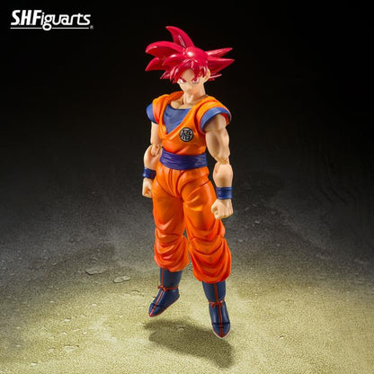 Preventa Figura Super Saiyan God Goku (Saiyan God of Virtue) - Dragon Ball Super - S.H.Figuarts marca Bandai Spirits escala pequeña 1/12