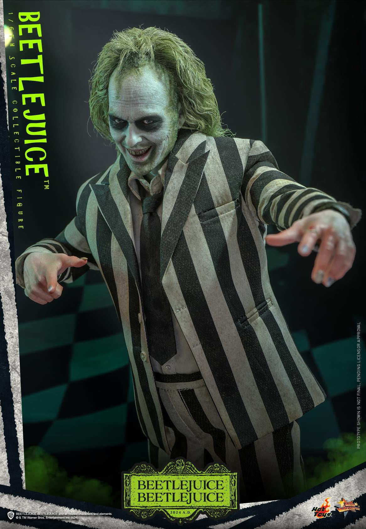 Preventa Figura Beetlejuice marca Hot Toys MMS767 escala 1/6