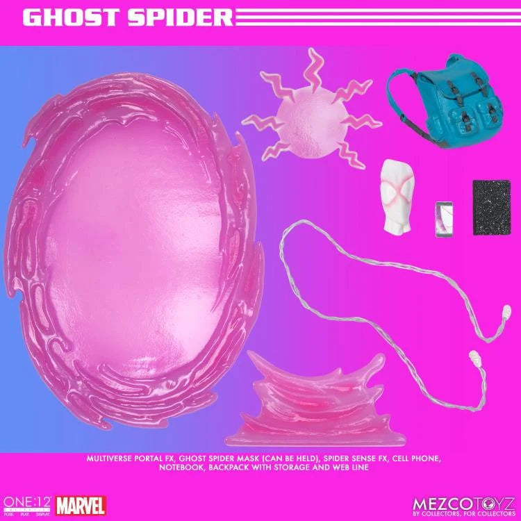 Preventa Figura Ghost Spider (Spider-Gwen) - Marvel Comics One:12 Collective marca Mezco Toyz 77310 escala pequeña 1/12