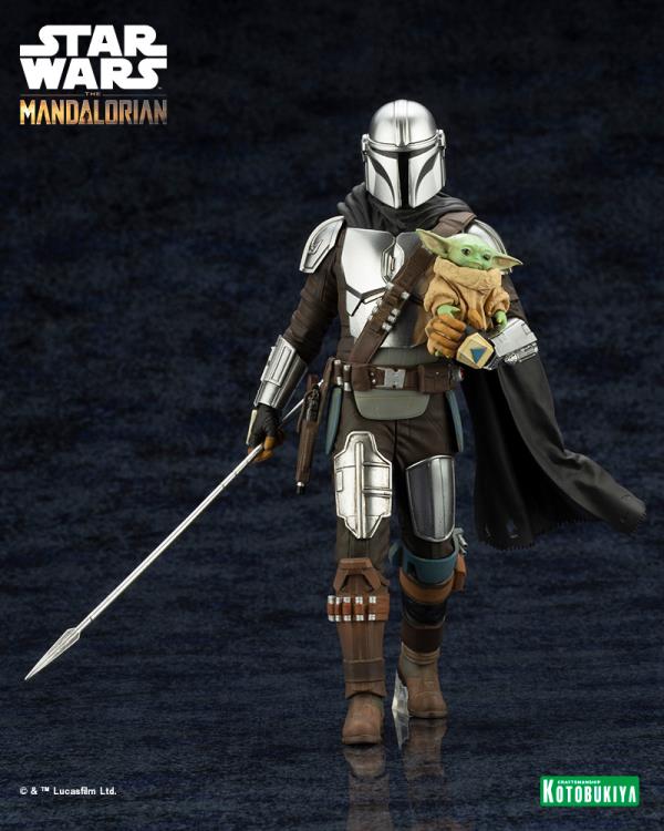 Pedido Estatua The Mandalorian & Grogu con Lanza Beskar - The Mandalorian - ArtFX+ marca Kotobukiya escala 1/10