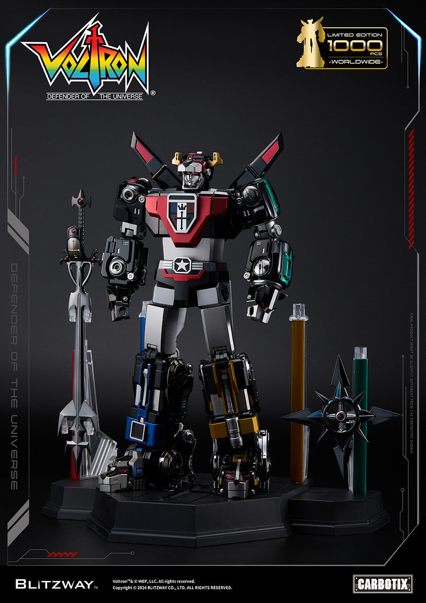 Preventa Figura Black Voltron (DIECAST) (Exclusiva Edición Limitada) - Carbotix Series marca Blitzway BW-CA-11101 (38 cm)