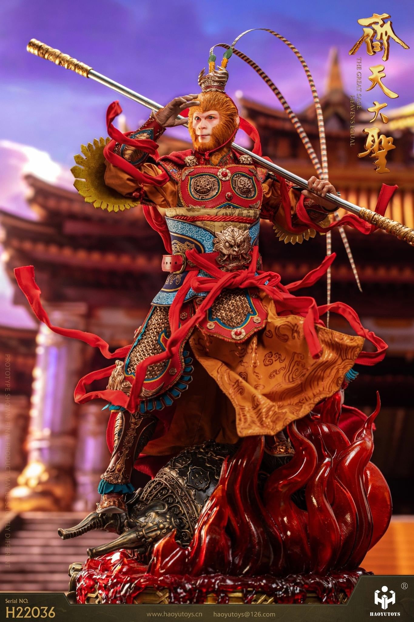 Preventa Figura Monkey King's (Nao Tiangong version) (cobre) marca Haoyutoys H22036 escala 1/6