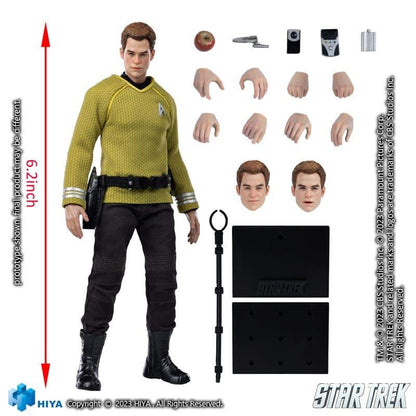 Preventa Figura James T. Kirk (Exclusiva PX Previews) - Star Trek (2009) - Exquisite Super Series marca HIYA ESS0265 escala pequeña 1/12