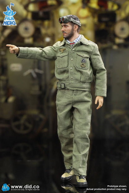 Preventa Figura Lehmann - WWII German U-Boat Commander - Palm Hero Series marca DID XD80026 escala pequeña 1/12