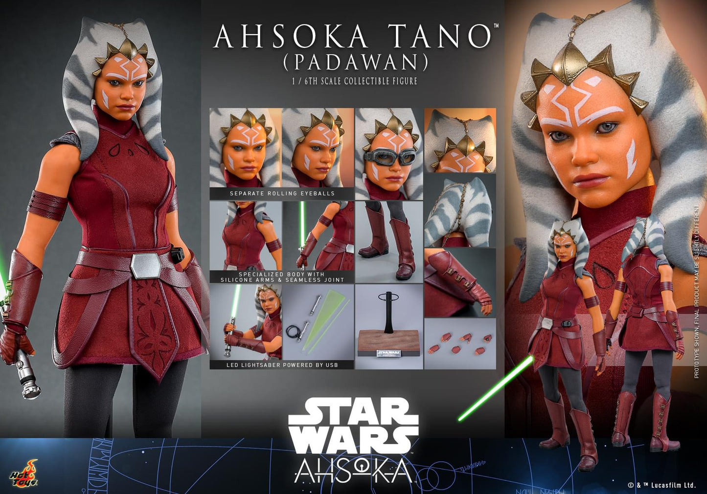 Preventa Figura AHSOKA TANO (PADAWAN) - Star Wars: Ahsoka ™ marca Hot Toys TMS123 escala 1/6