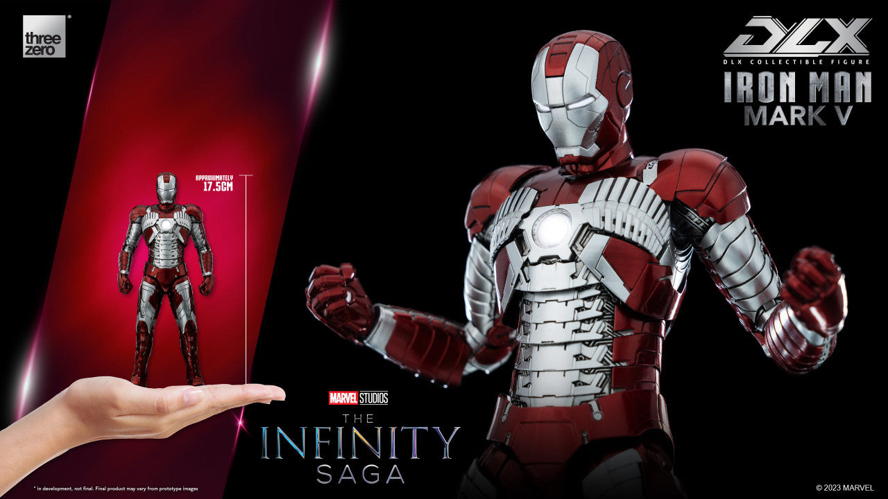 Pedido Figura DLX Iron Man Mark 5 - Avengers: The Infinity Saga marca Threezero 3Z0254 escala pequeña 1/12