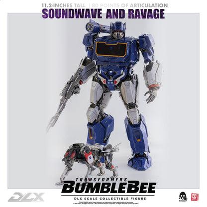 Preventa Figura DLX Soundwave y Ravage - Transformers: Bumblebee Movie marca Threezero 3Z0160 (28.5 cm) (relanzamiento)