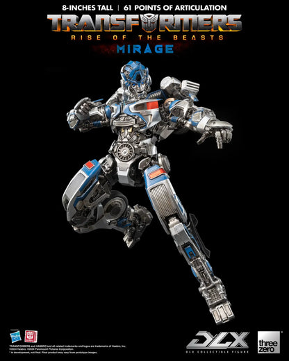 Preventa Figura DLX Mirage - Transformers: Rise of the Beasts marca Threezero 3Z0564 (20.32 cm)