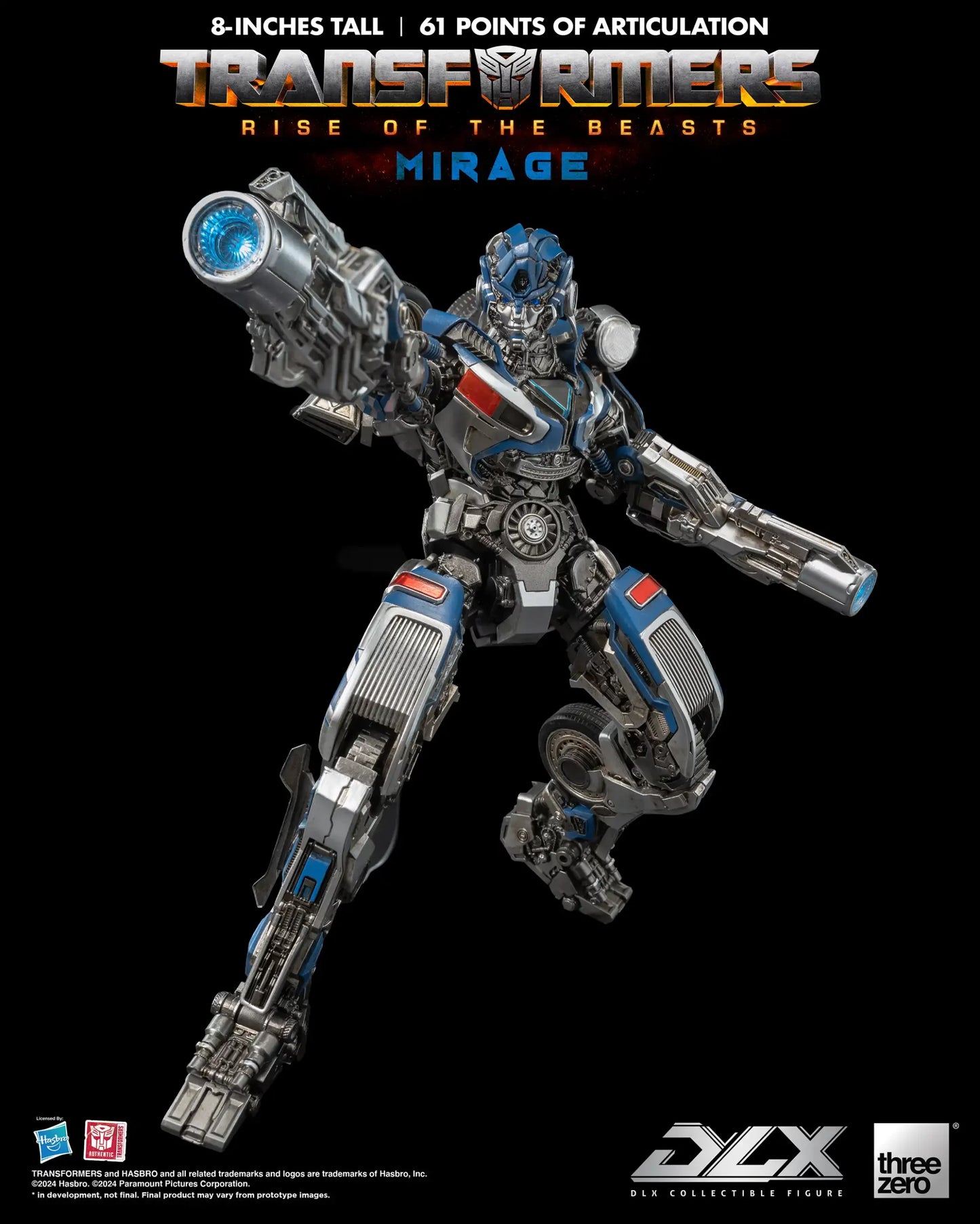 Preventa Figura DLX Mirage - Transformers: Rise of the Beasts marca Threezero 3Z0564 (20.32 cm)