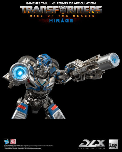 Preventa Figura DLX Mirage - Transformers: Rise of the Beasts marca Threezero 3Z0564 (20.32 cm)