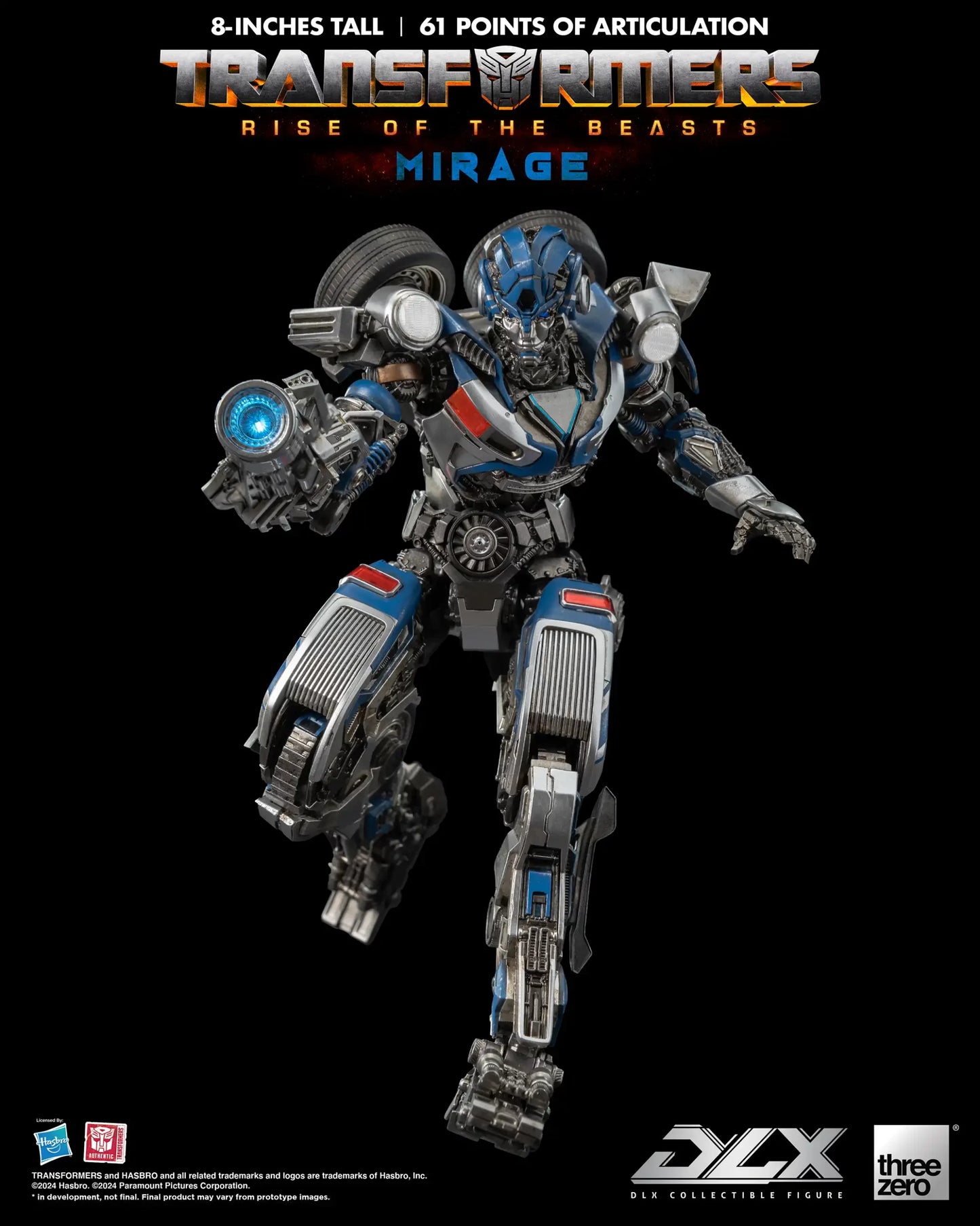 Preventa Figura DLX Mirage - Transformers: Rise of the Beasts marca Threezero 3Z0564 (20.32 cm)