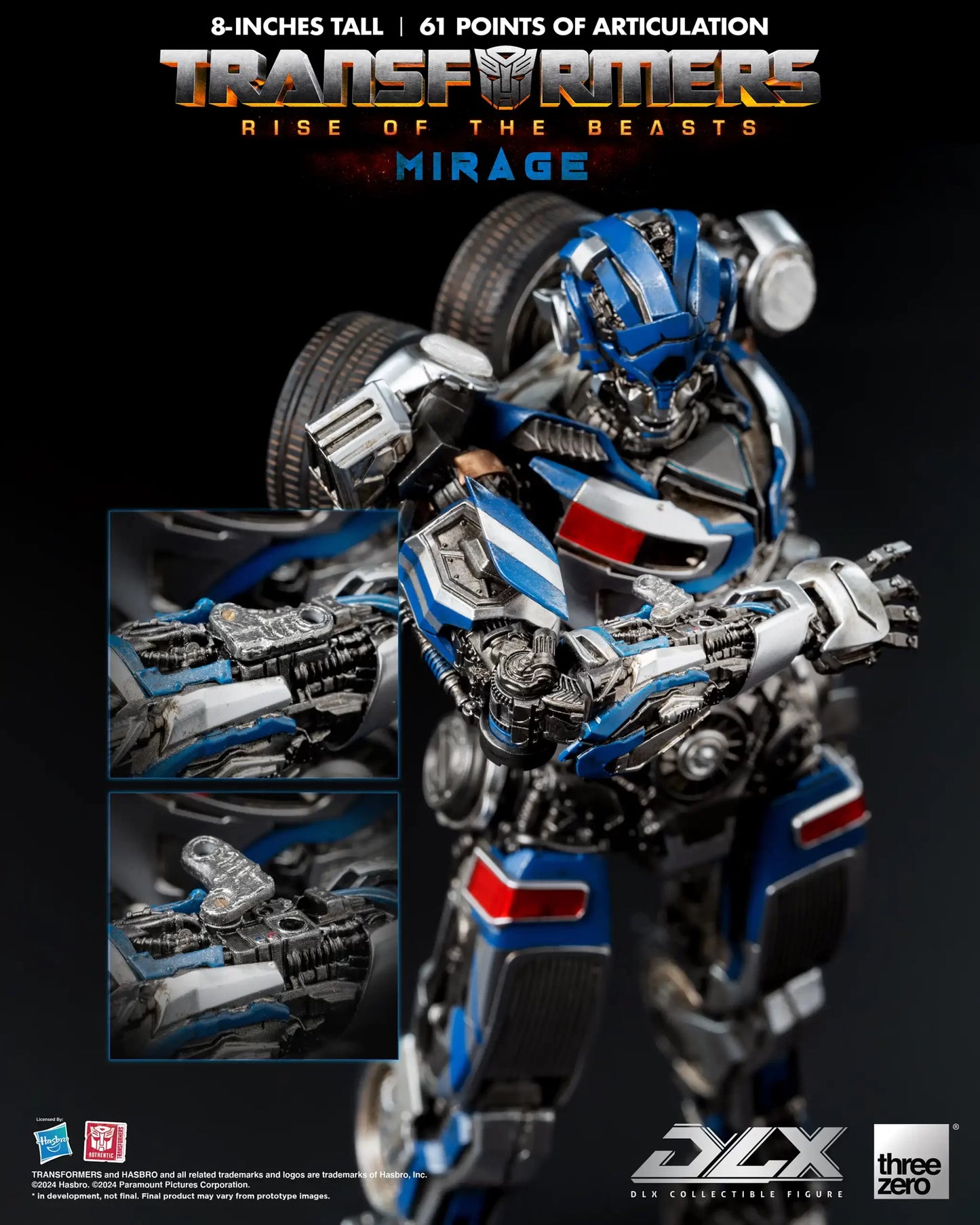 Preventa Figura DLX Mirage - Transformers: Rise of the Beasts marca Threezero 3Z0564 (20.32 cm)