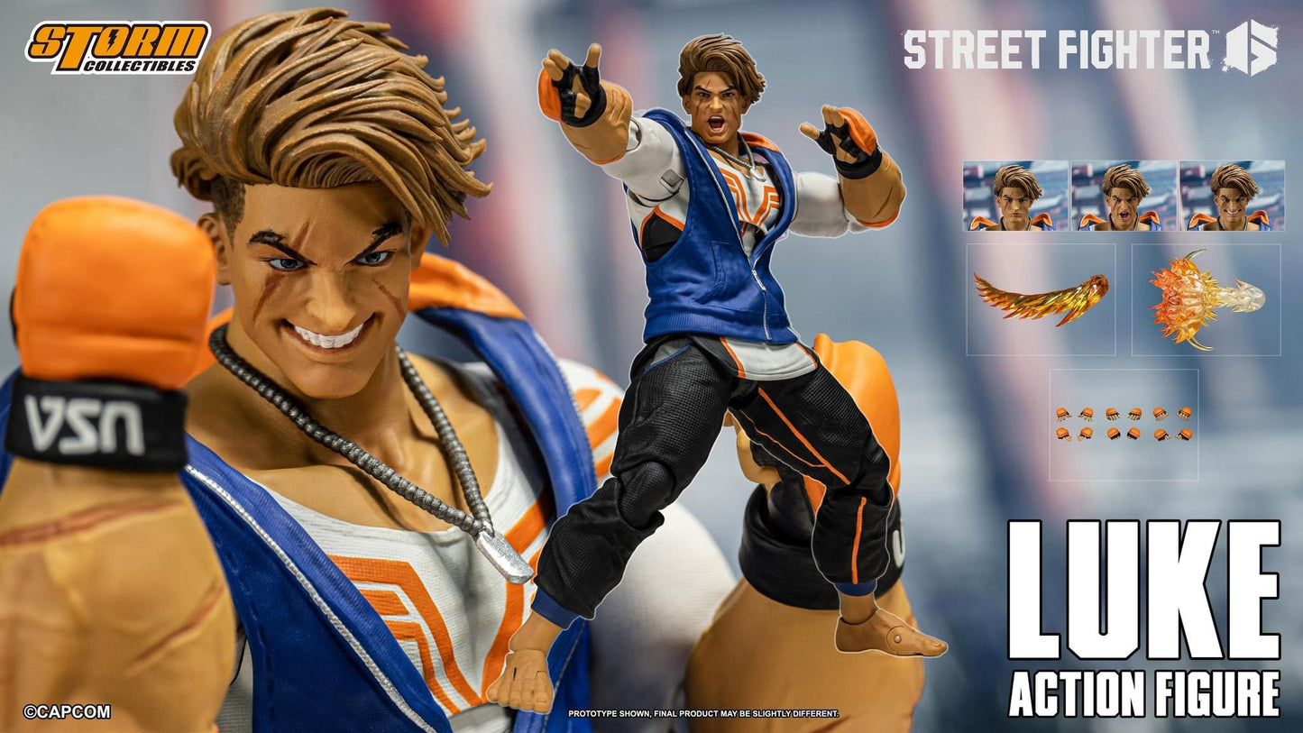 Preventa Figura Luke - Street Fighter 6 marca Storm Collectibles escala pequeña 1/12