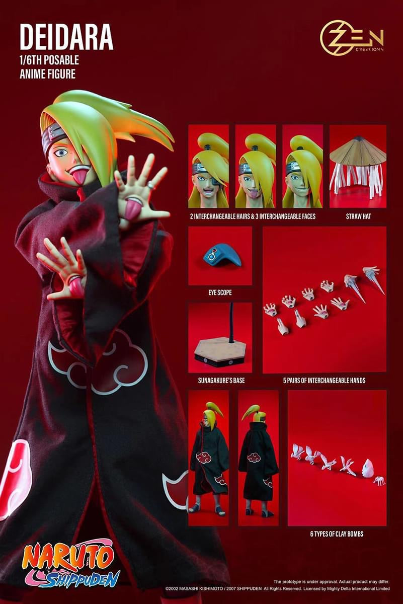 Preventa Figura Deidara (Standard version) - Naruto Shippuden marca Zen Creations PAF004 escala 1/6