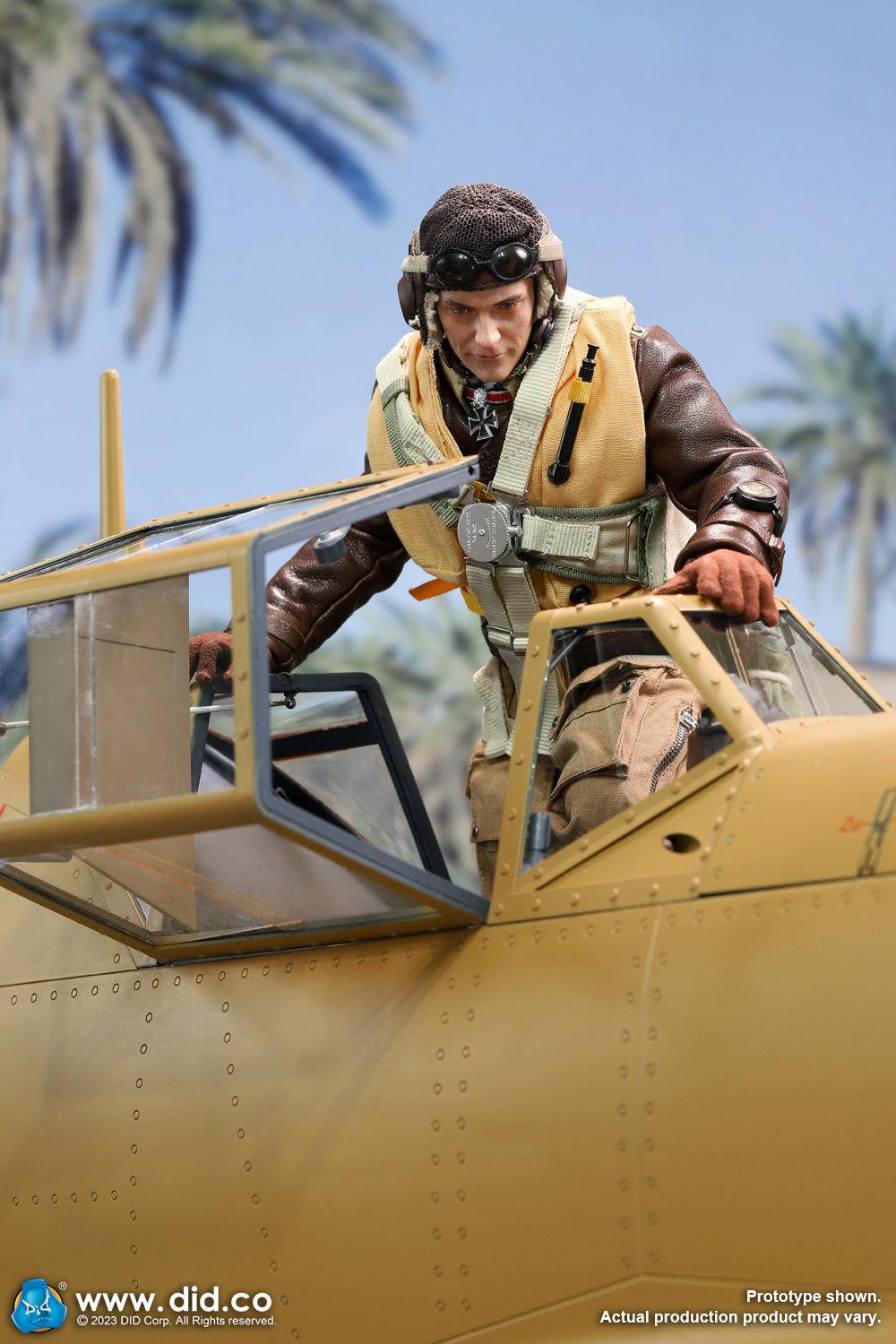 Preventa Base Diorama Cockpit/Cabina BF-109 (Sand) marca DID E60065Y escala 1/6