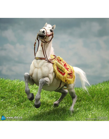 Preventa Figura Caballo de Guerra Blanco de Napoleón (Encabritado) marca DID E60078 escala 1/6