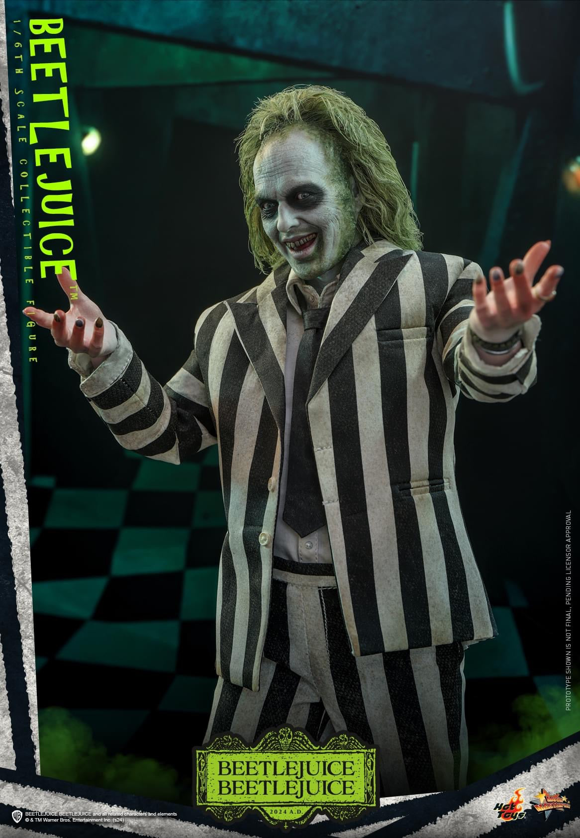 Preventa Figura Beetlejuice marca Hot Toys MMS767 escala 1/6