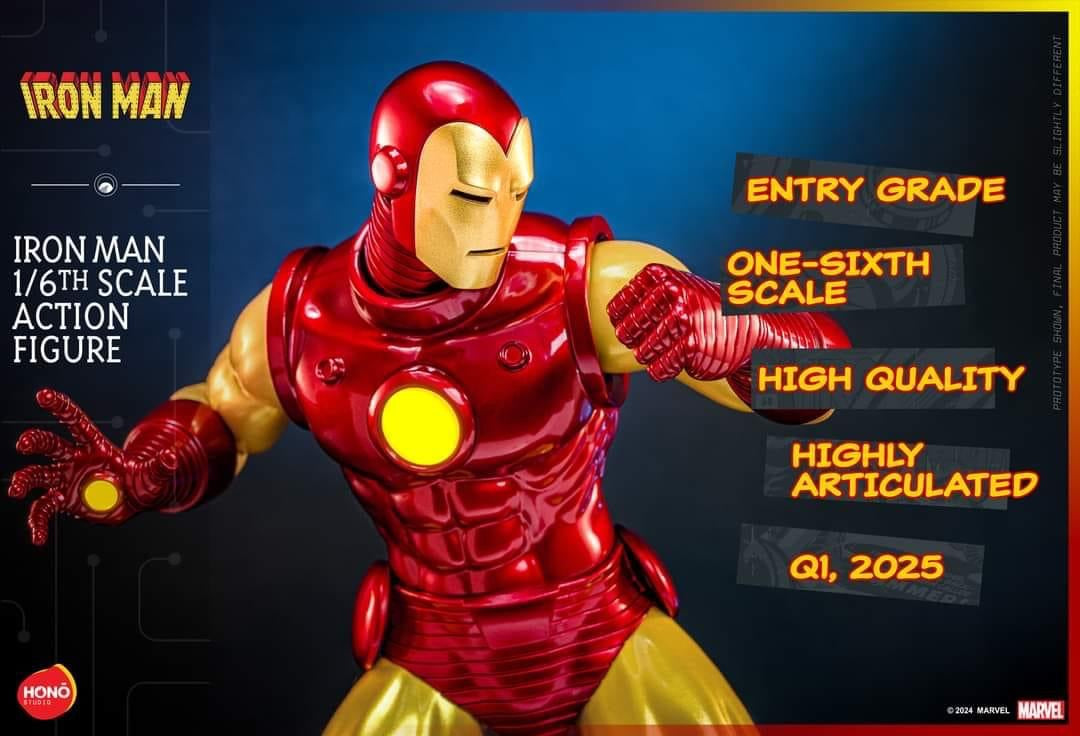 Preventa Figura Iron Man marca Hot Toys x Hono Studio HS05 escala 1/6