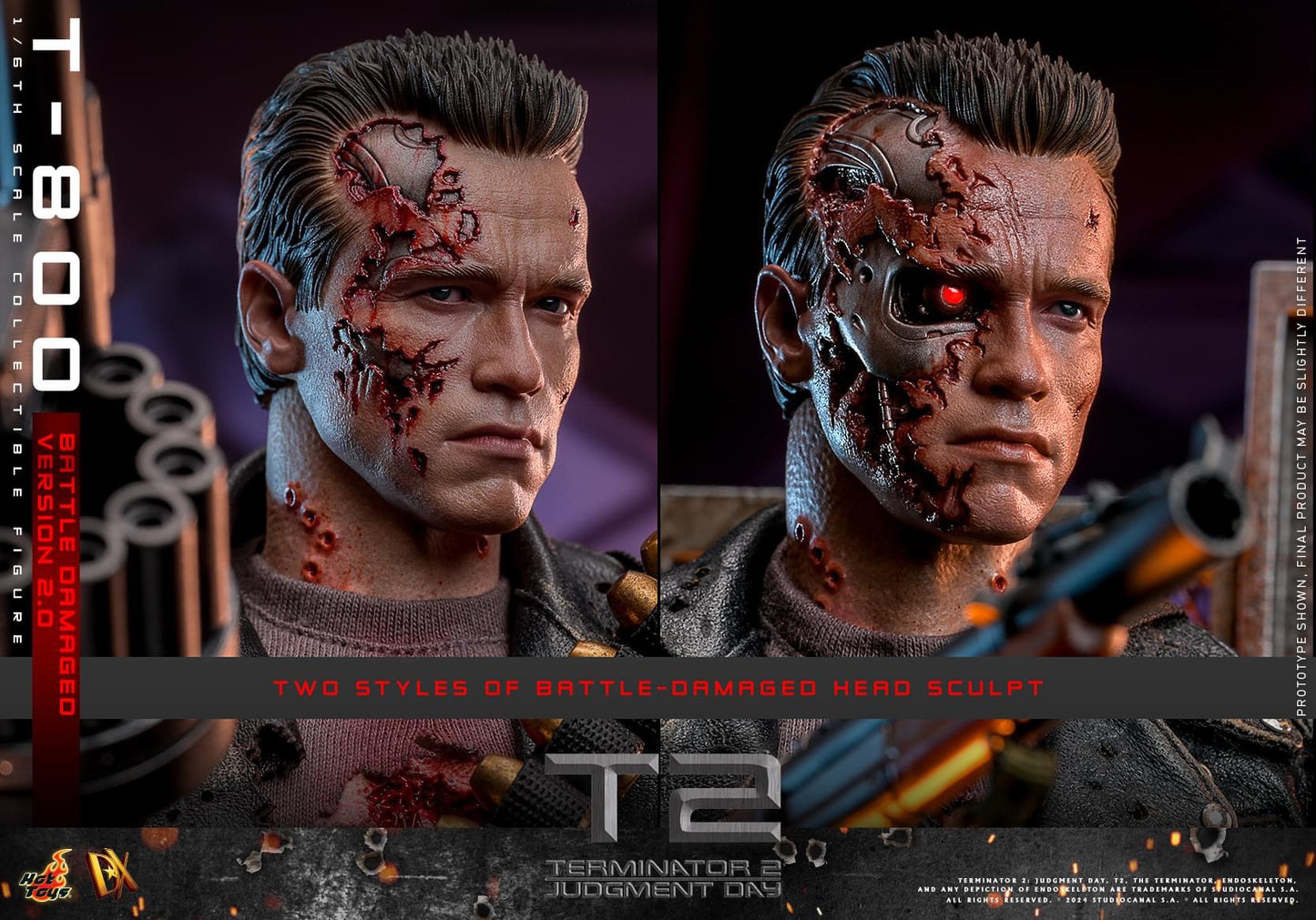 Preventa Figura T-800 (Battle Damaged Version 2.0) - Terminator 2: Judgment Day marca Hot Toys DX46 escala 1/6