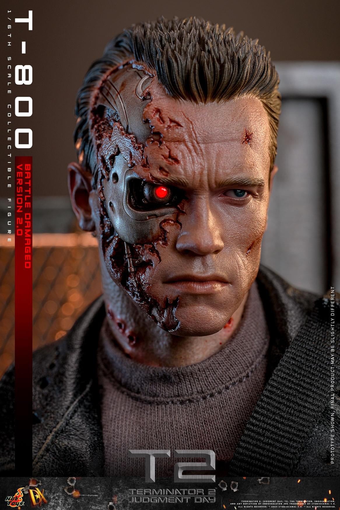 Preventa Figura T-800 (Battle Damaged Version 2.0) - Terminator 2: Judgment Day marca Hot Toys DX46 escala 1/6