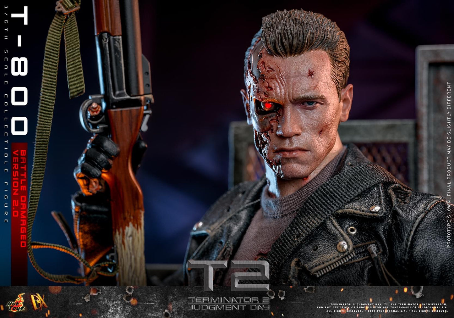 Preventa Figura T-800 (Battle Damaged Version 2.0) - Terminator 2: Judgment Day marca Hot Toys DX46 escala 1/6