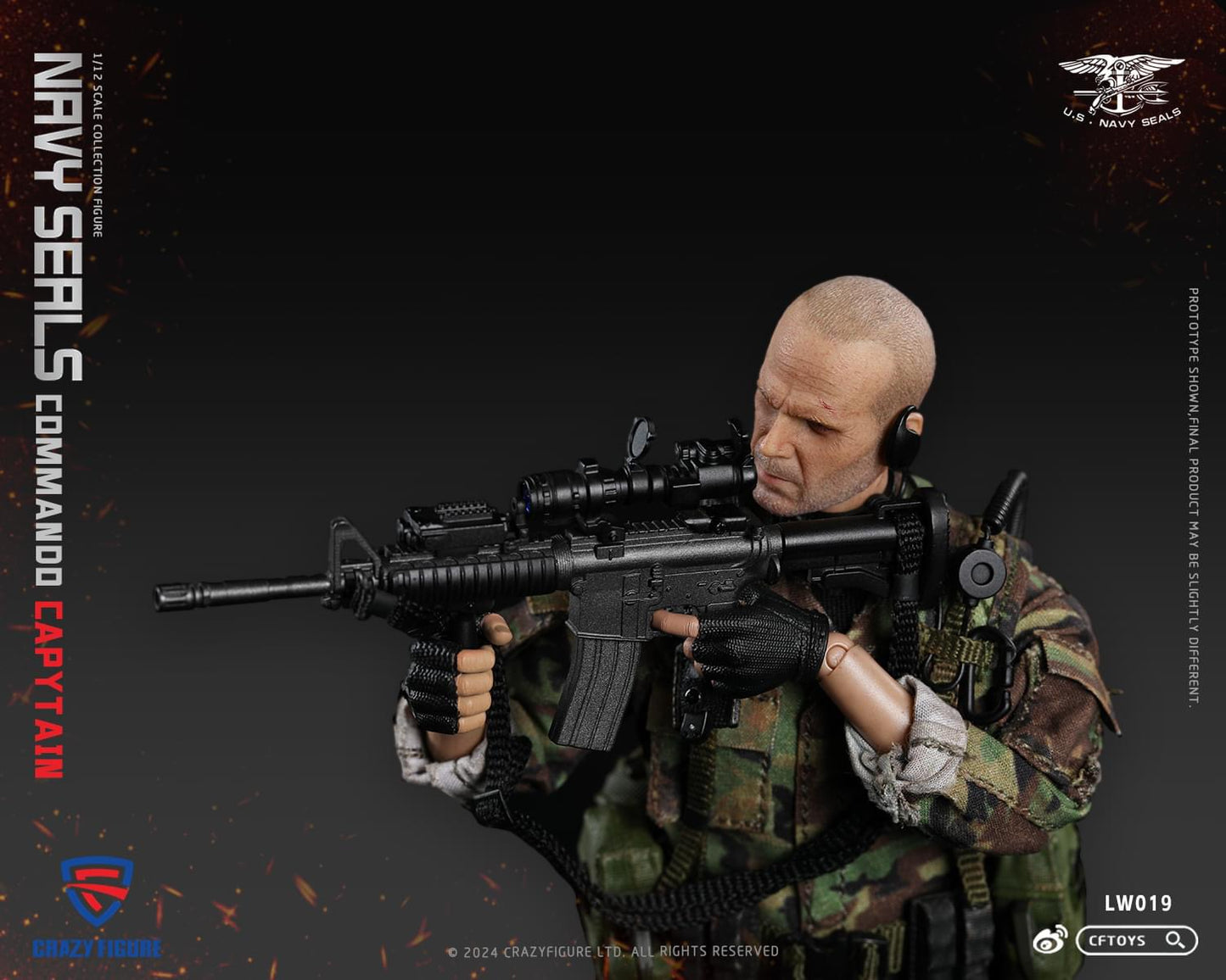 Preventa Figura Navy Seal Special Assault Team Captain marca CFToys LW019 escala pequeña 1/12