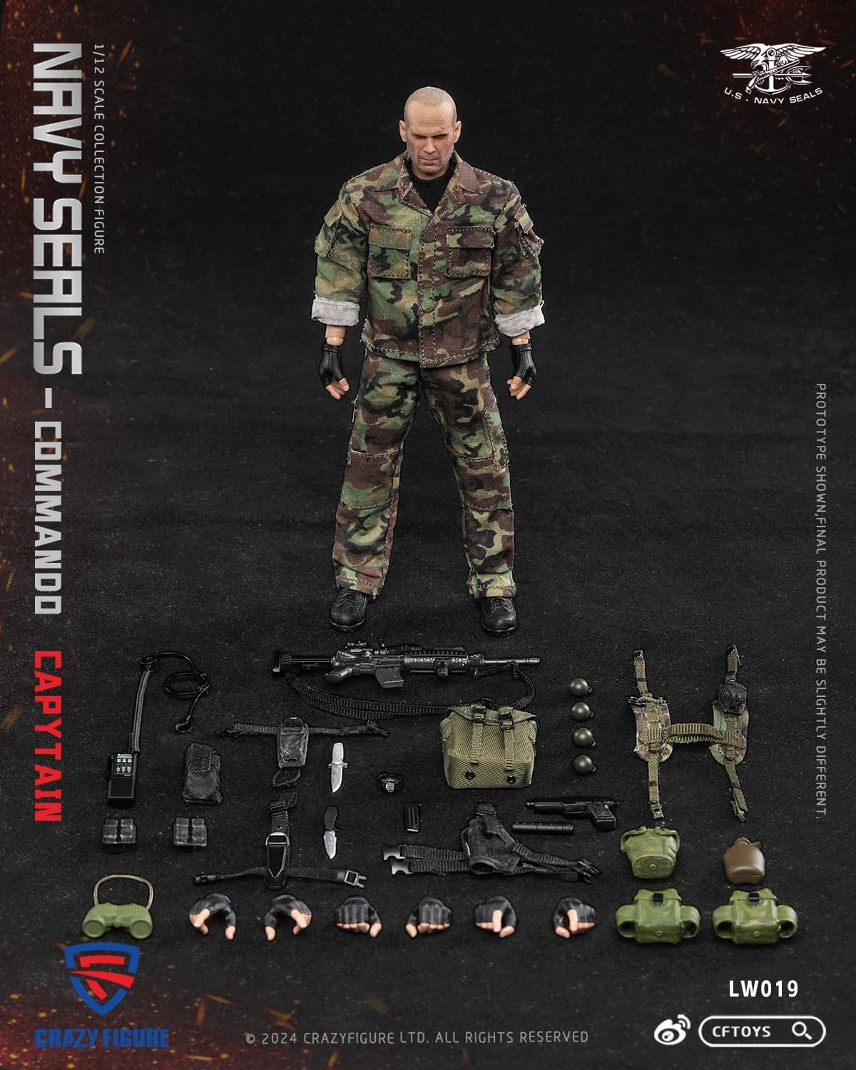 Preventa Figura Navy Seal Special Assault Team Captain marca CFToys LW019 escala pequeña 1/12