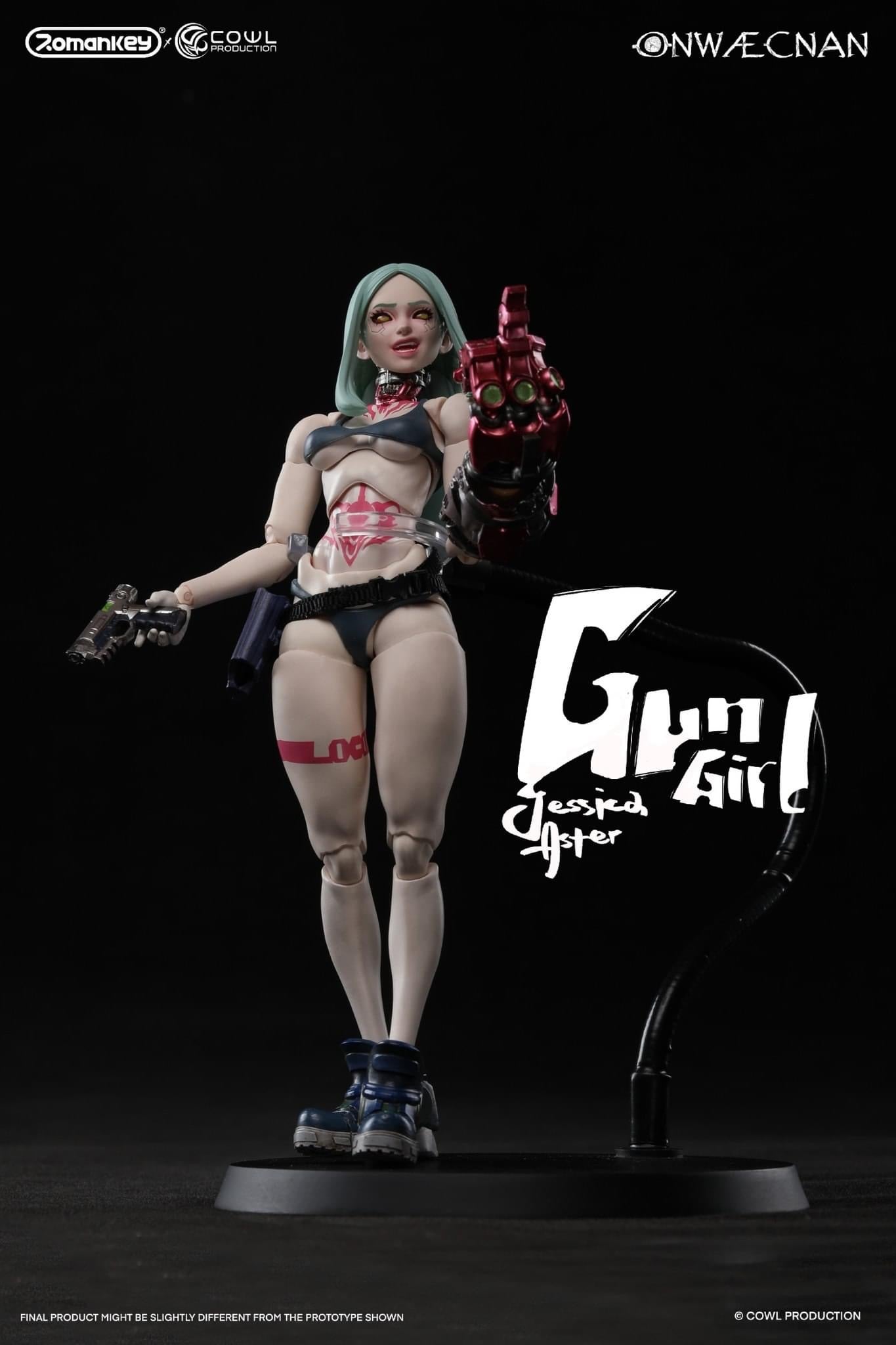 Preventa Figura GUN GIRL (2 versiones) marca Romankey x COWL escala pequeña 1/12