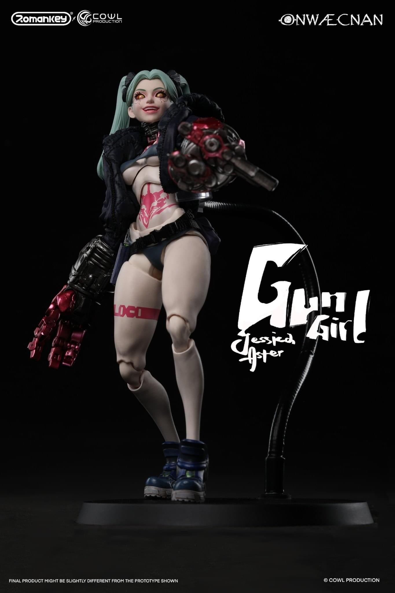 Preventa Figura GUN GIRL (2 versiones) marca Romankey x COWL escala pequeña 1/12