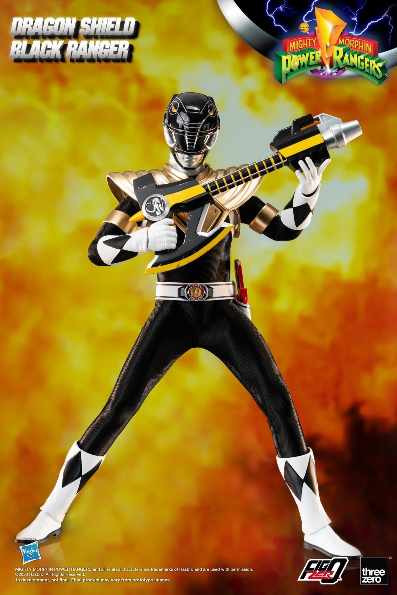 Pedido Figura Dragon Shield Black Ranger - Mighty Morphin Power Rangers - FigZero marca Threezero 3Z0591 escala 1/6