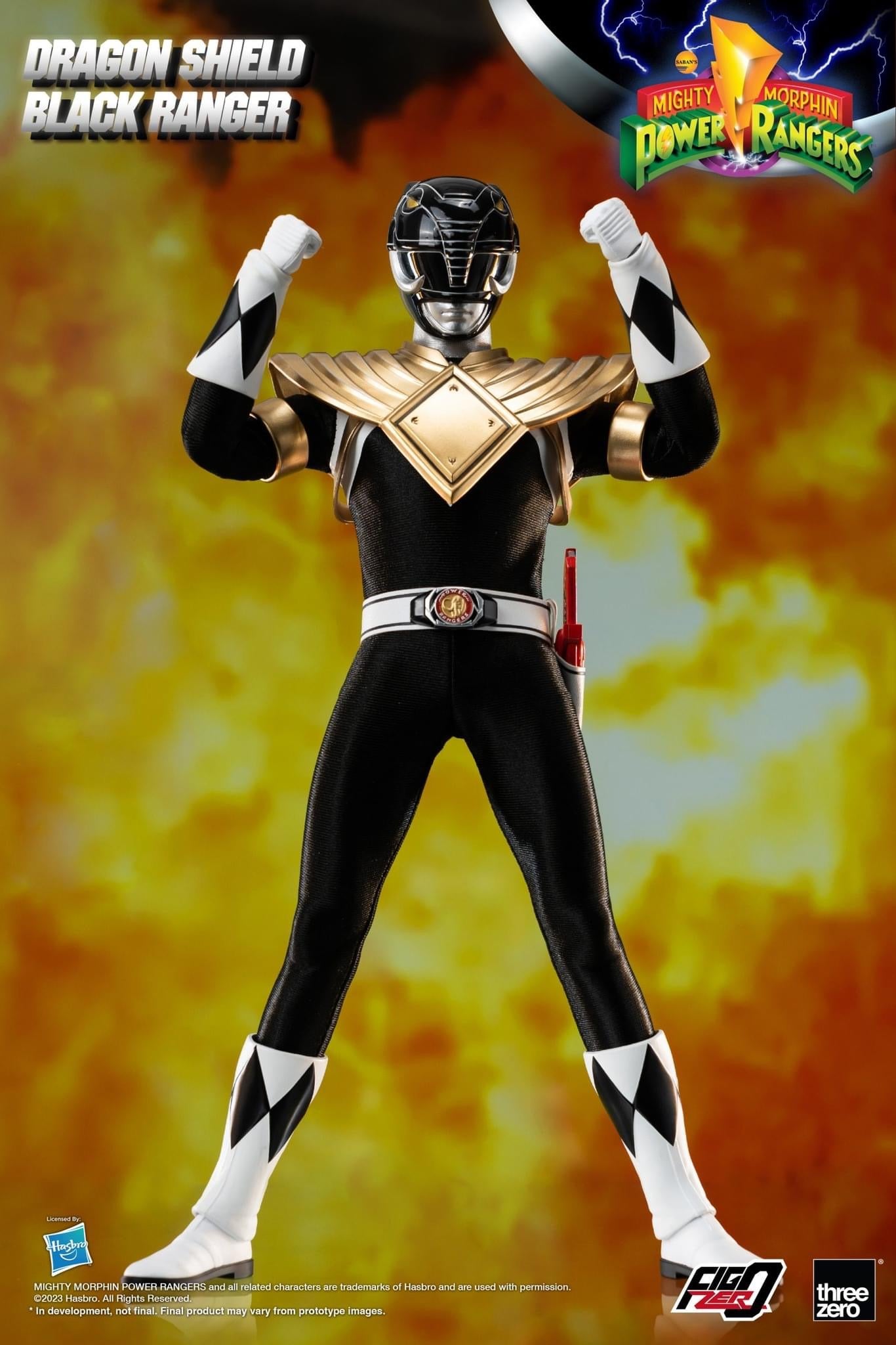 Pedido Figura Dragon Shield Black Ranger - Mighty Morphin Power Rangers - FigZero marca Threezero 3Z0591 escala 1/6