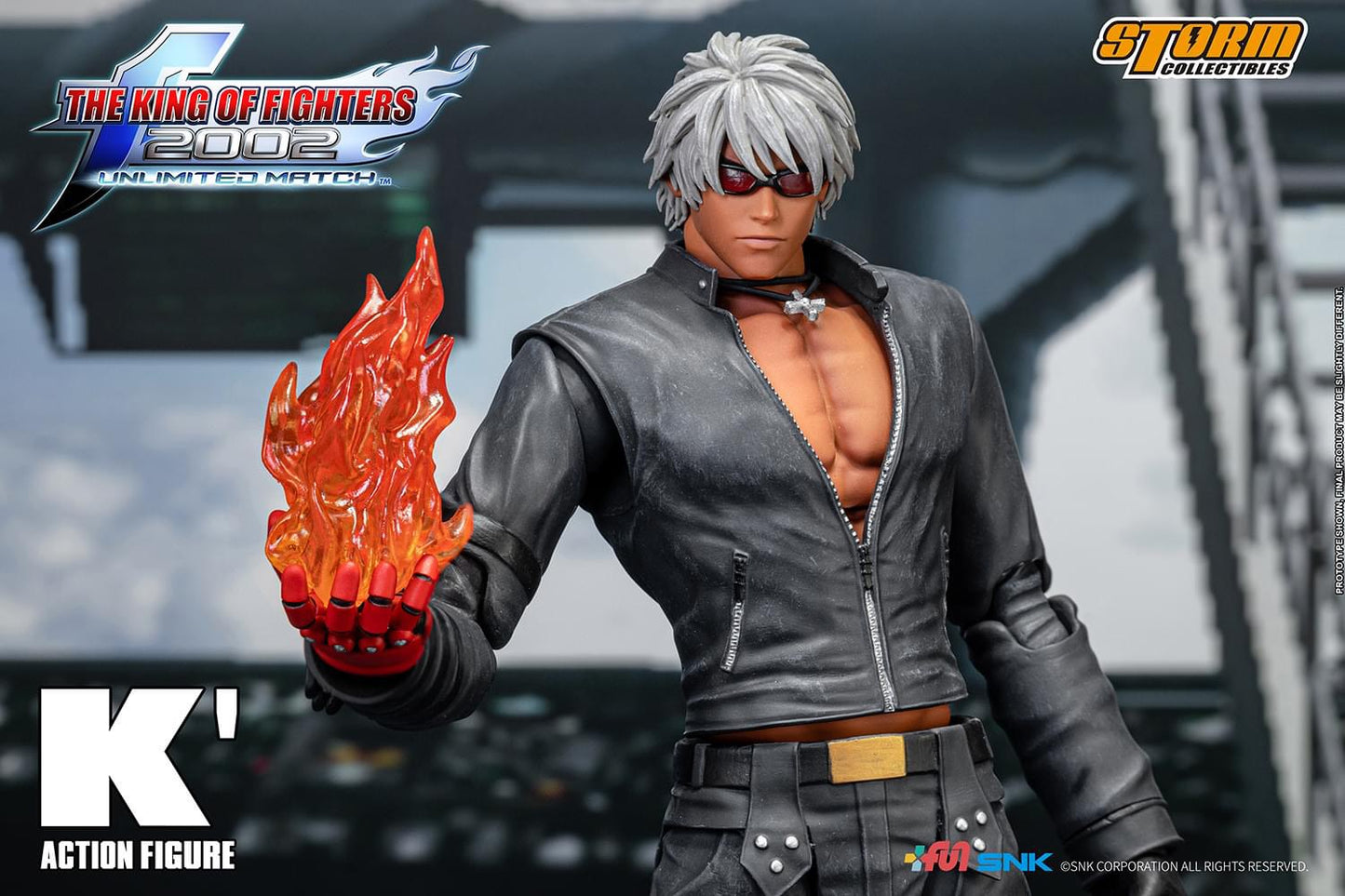 Preventa Figura K' - The King of Fighters 2002 Unlimited Match marca Storm Collectibles SKKF0 escala pequeña 1/12