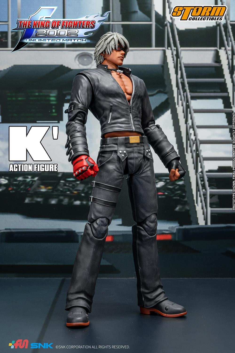 Preventa Figura K' - The King of Fighters 2002 Unlimited Match marca Storm Collectibles SKKF0 escala pequeña 1/12