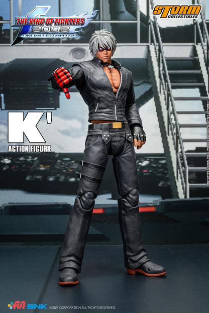 Preventa Figura K' - The King of Fighters 2002 Unlimited Match marca Storm Collectibles SKKF0 escala pequeña 1/12