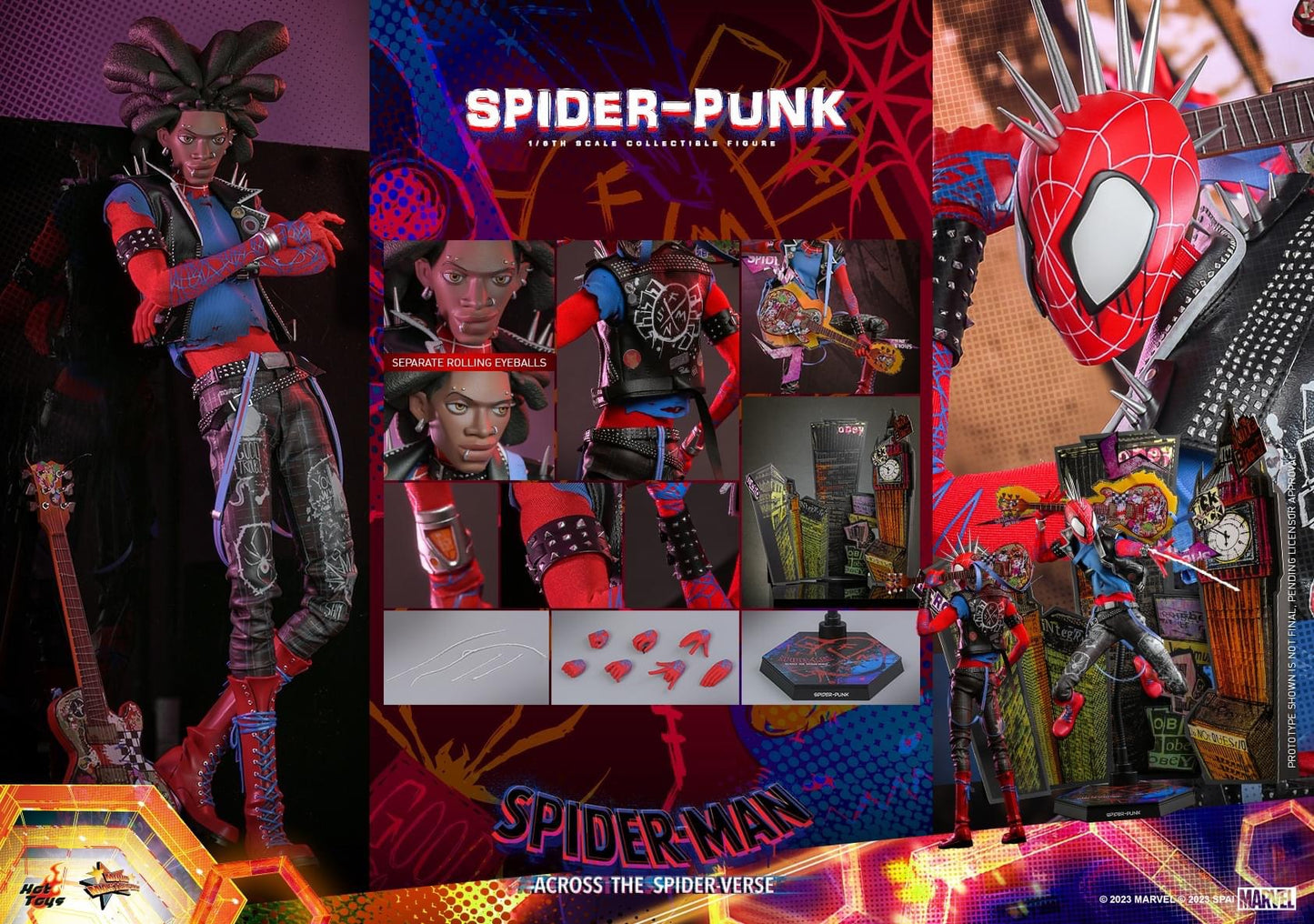 Preventa Figura SPIDER-PUNK - Spider-Man: Across the Spider-Verse marca Hot Toys MMS726 escala 1/6