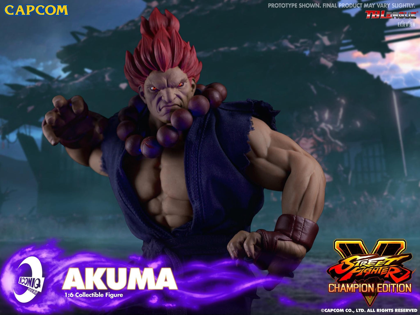 Preventa Figura AKUMA - Street Fighter V marca Iconiq Studios IQGS-05 escala 1/6