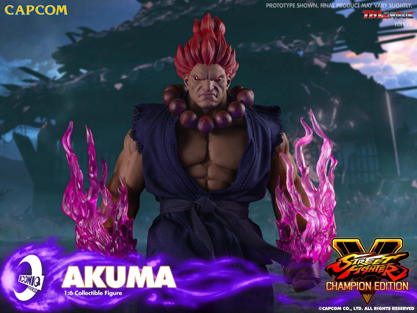 Preventa Figura AKUMA - Street Fighter V marca Iconiq Studios IQGS-05 escala 1/6