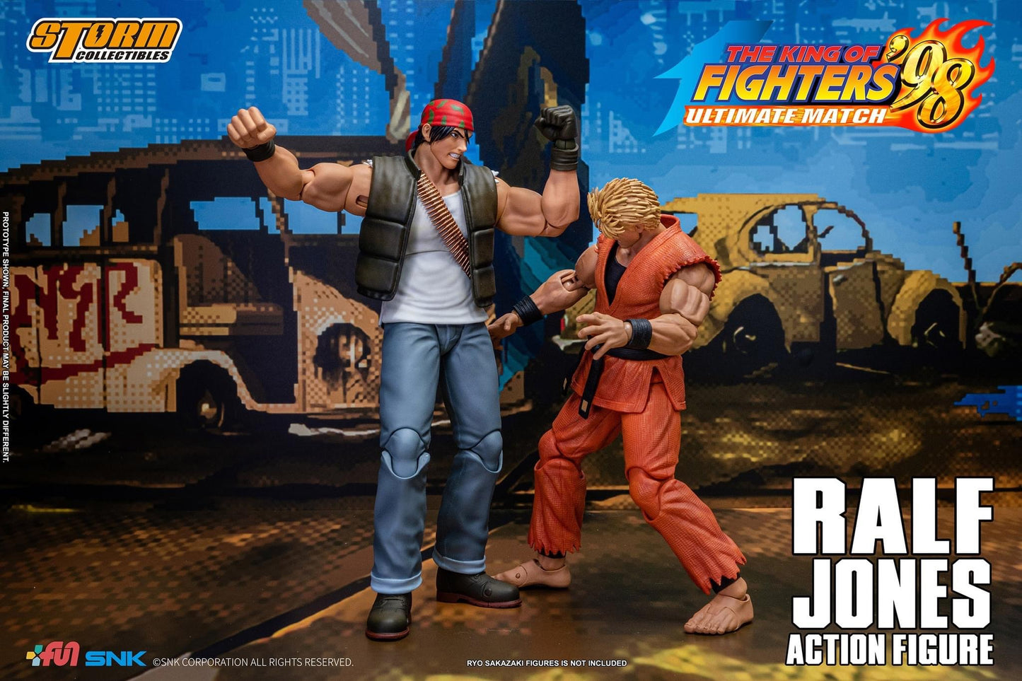 Preventa Figura Ralf Jones - The King of Fighters '98 Unlimited Match marca Storm Collectibles SKKF0 escala pequeña 1/12