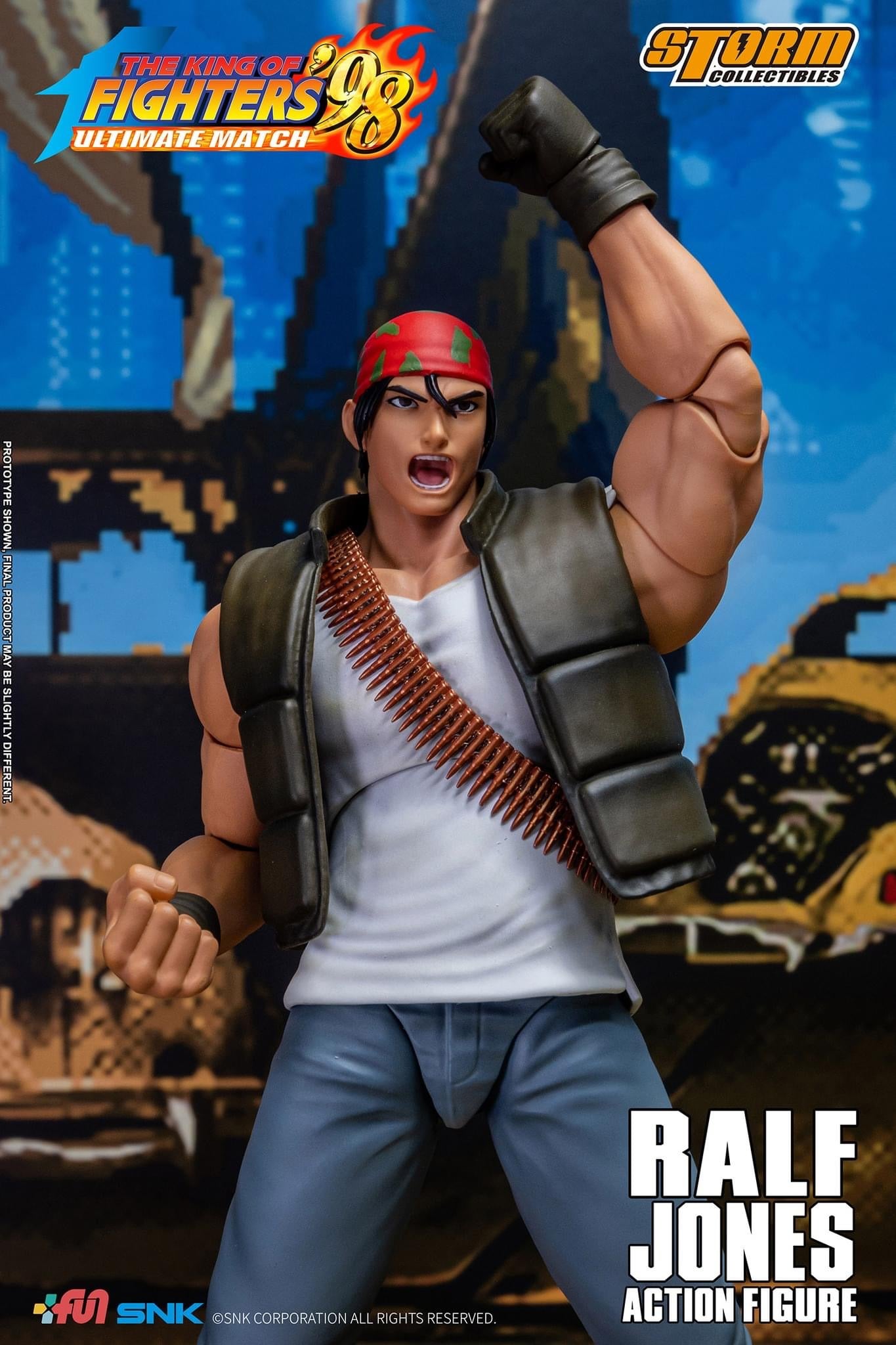 Preventa Figura Ralf Jones - The King of Fighters '98 Unlimited Match marca Storm Collectibles SKKF0 escala pequeña 1/12