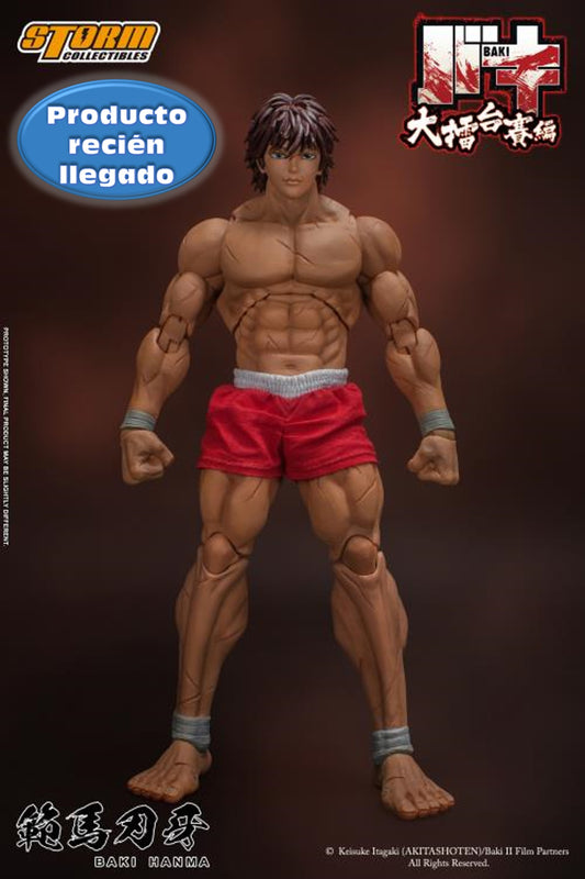 [EN STOCK] Figura Baki Hanma - Baki the Grappler marca Storm Collectibles escala pequeña 1/12