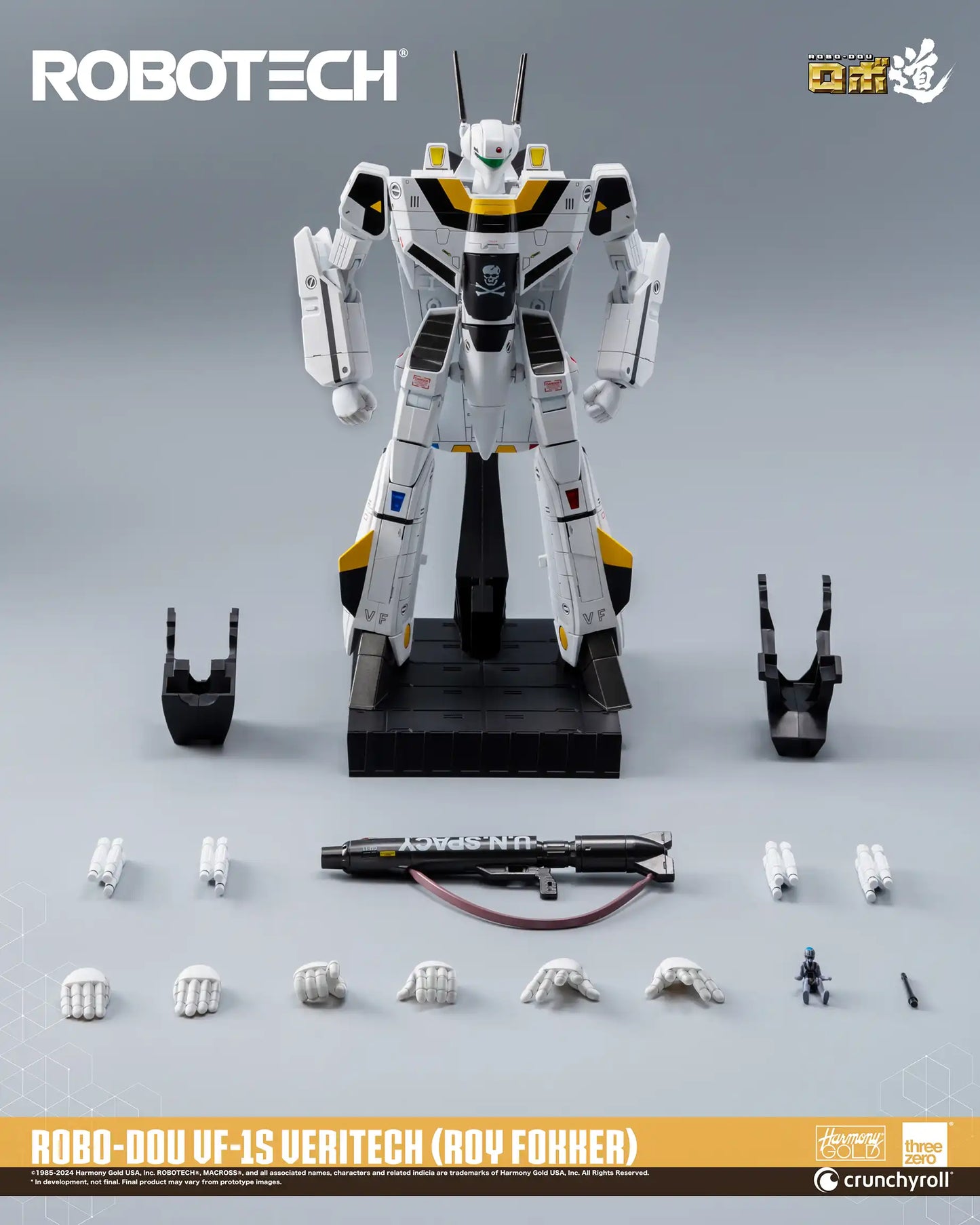 Preventa Figura ROBO-DOU VF-1J Veritech (Roy Fokker) - ROBOTECH marca Threezero 3Z0305 escala 1/72