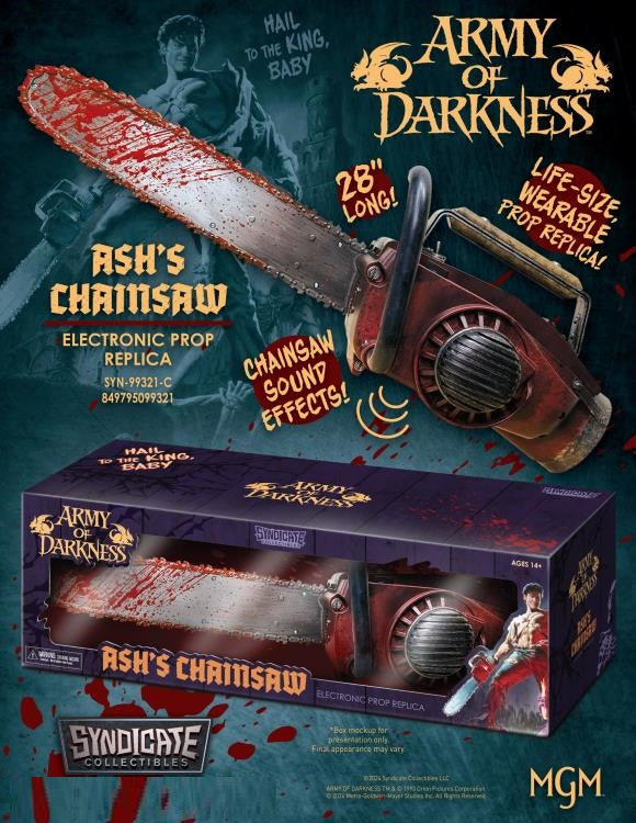 Pedido Prop Replica Ash's Chainsaw (Electrónico) - Army of Darkness marca Syndicate Collectibles escala real 1/1