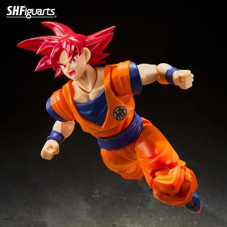 Preventa Figura Super Saiyan God Goku (Saiyan God of Virtue) - Dragon Ball Super - S.H.Figuarts marca Bandai Spirits escala pequeña 1/12