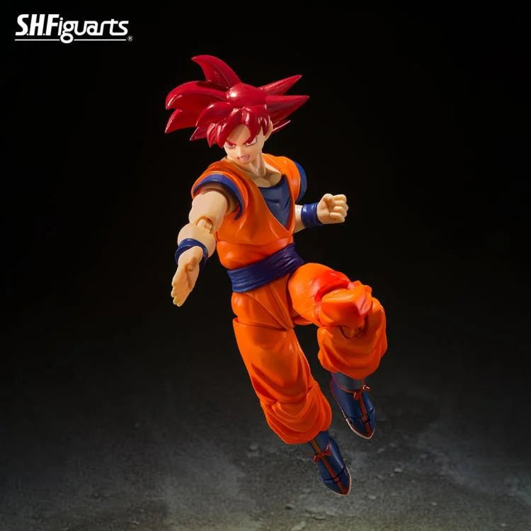 Preventa Figura Super Saiyan God Goku (Saiyan God of Virtue) - Dragon Ball Super - S.H.Figuarts marca Bandai Spirits escala pequeña 1/12