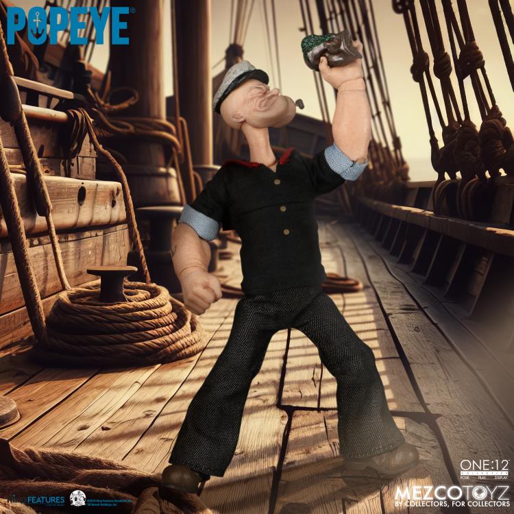 Preventa Figura Popeye - One:12 Collective marca Mezco Toyz 76470 escala pequeña 1/12