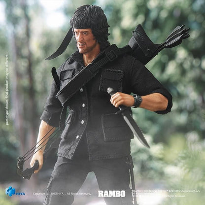 Pedido Figura John Rambo - Rambo: First Blood Part II Exquisite Super Series marca HIYA ESR0099 escala pequeña 1/12